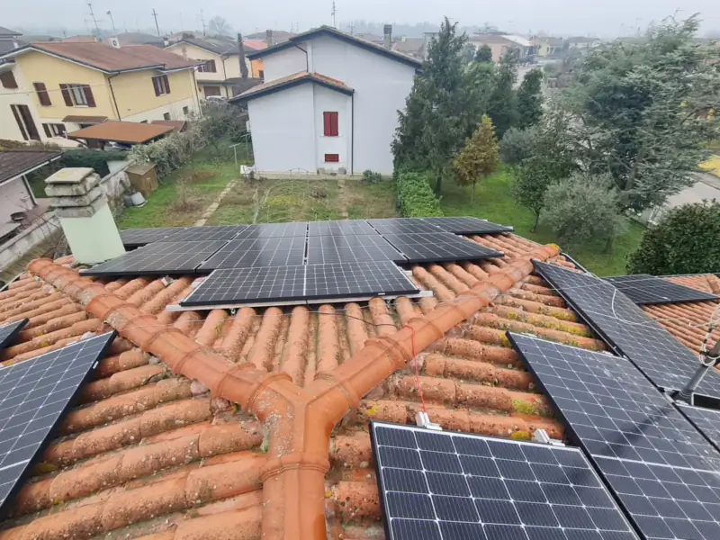 Tetto a padiglione, visto dall'alto.